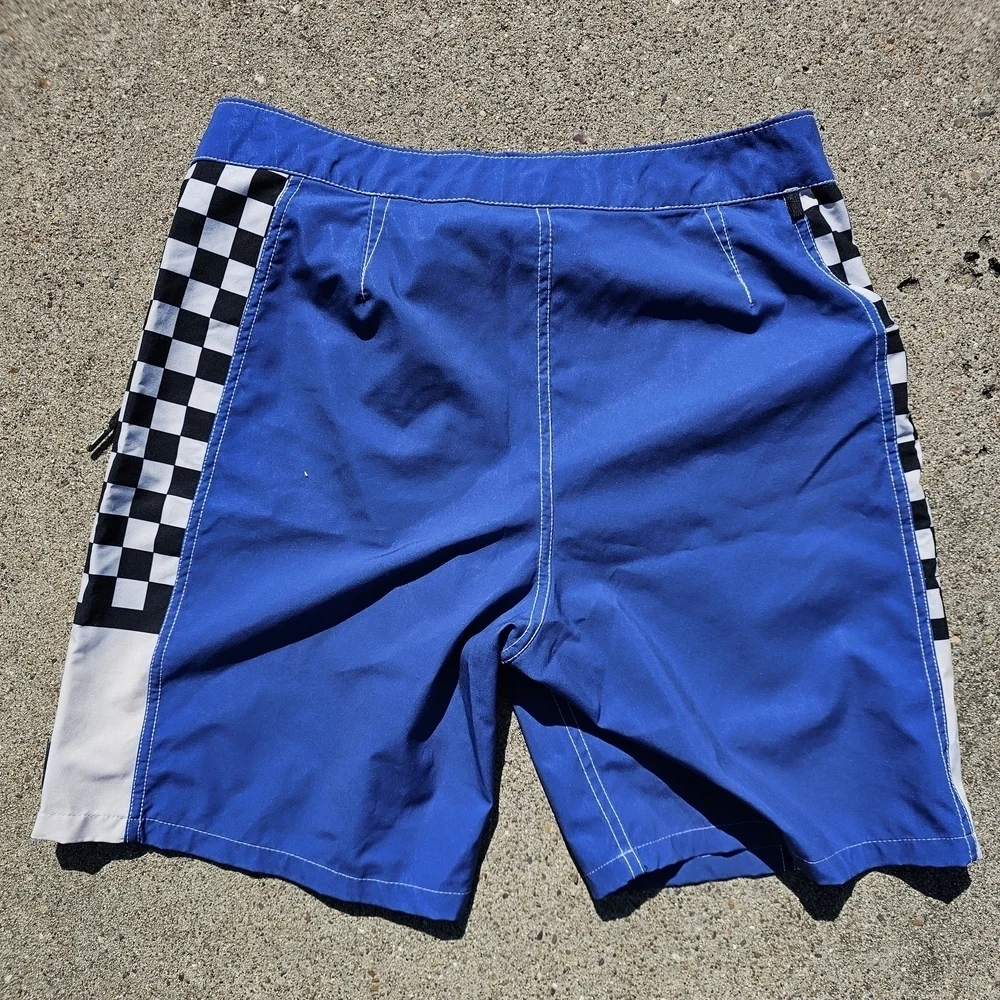 Vans Blue and Black Checkered Men's 18